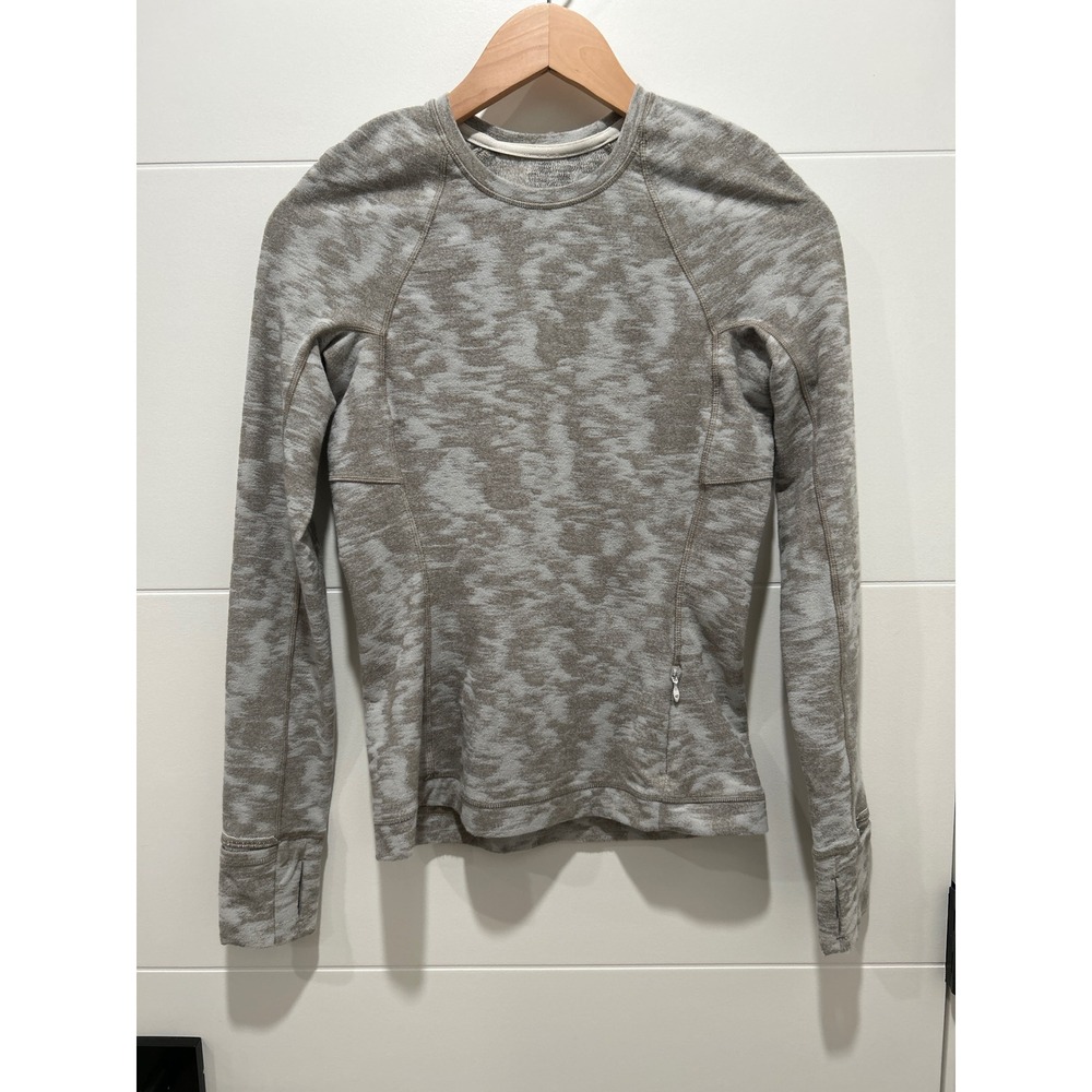 Lululemon Swiftly Tech Long Sleeve 2.0 Camo Taupe White Size 4 Activewear Top